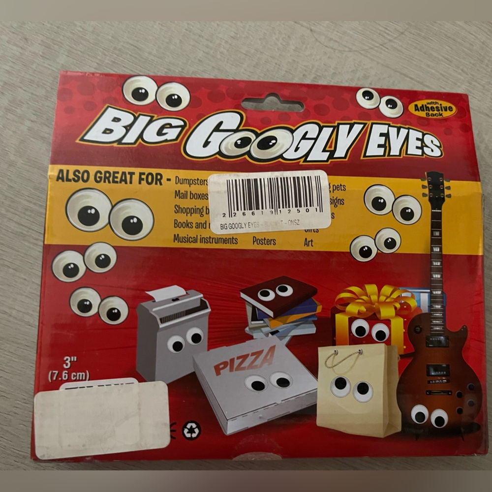 Brand NEW Big Googly Eyes w/Adhesive Back - Picture 2 of 3